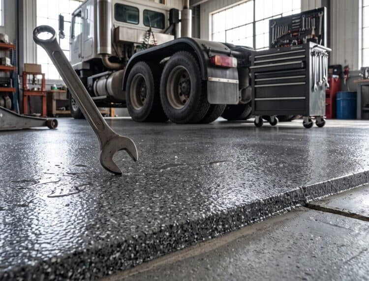 Why a Thick Garage Floor Coating is Vital for Heavy Machinery and Tool Drop Protection